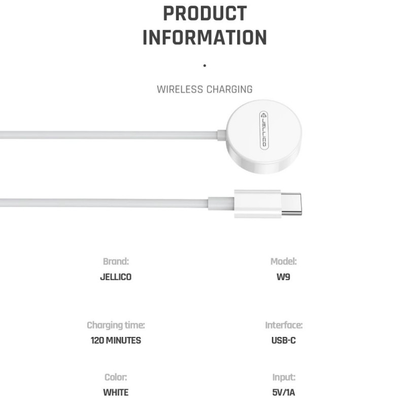 JELLICO W9 CAVO CARICABATTERIE PER SMARTWATCH - immagine 2