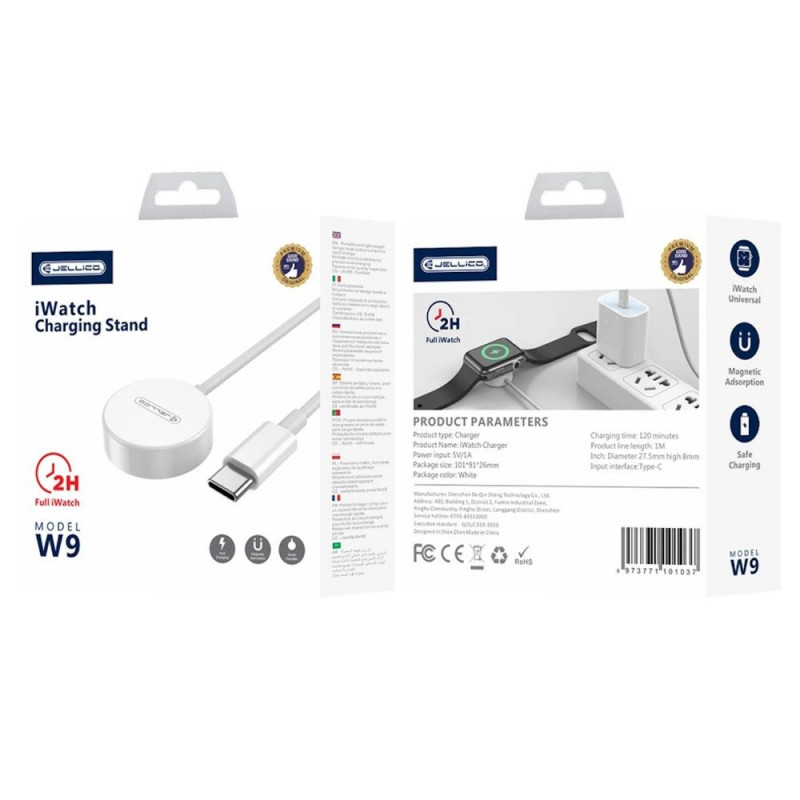 JELLICO W9 CAVO CARICABATTERIE PER SMARTWATCH